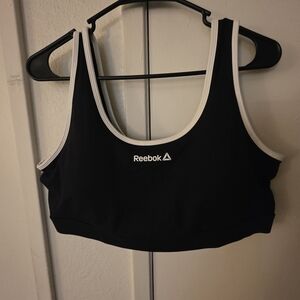 Reebok Black Sports Bra with White Trim